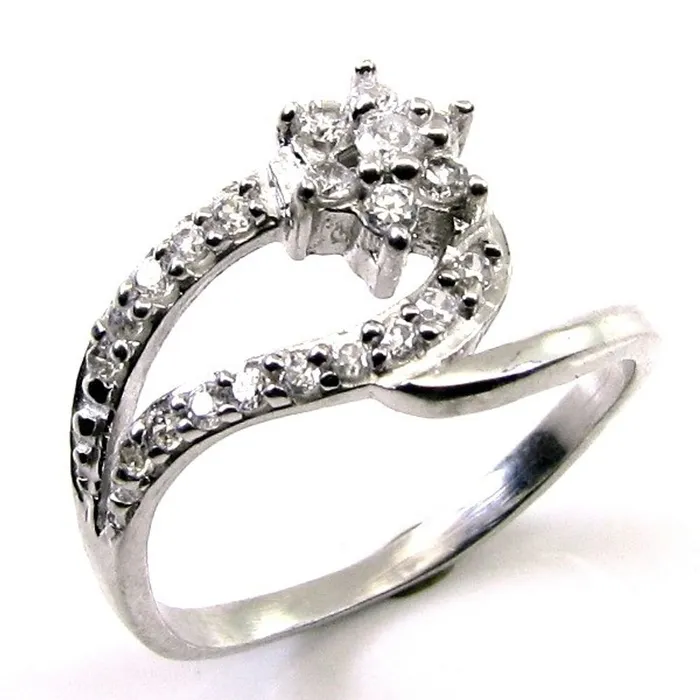 Rings Karizma Jewels Real Solid 925 Sterling Silver Ring CZ Studded Platinum Finish L2 Rings Karizma Jewels Real Solid 925 Sterling Silver Ring CZ Studded Platinum Finish L2