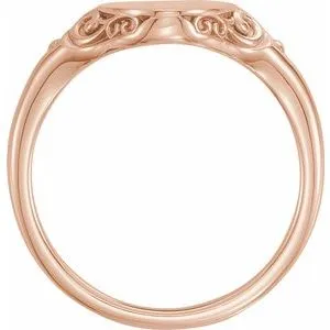 Rings WB Choice Jewelry 14K Rose 13x9 mm Oval Signet Ring51659103PSTWBC Rings WB Choice Jewelry 14K Rose 13x9 mm Oval Signet Ring51659103PSTWBC