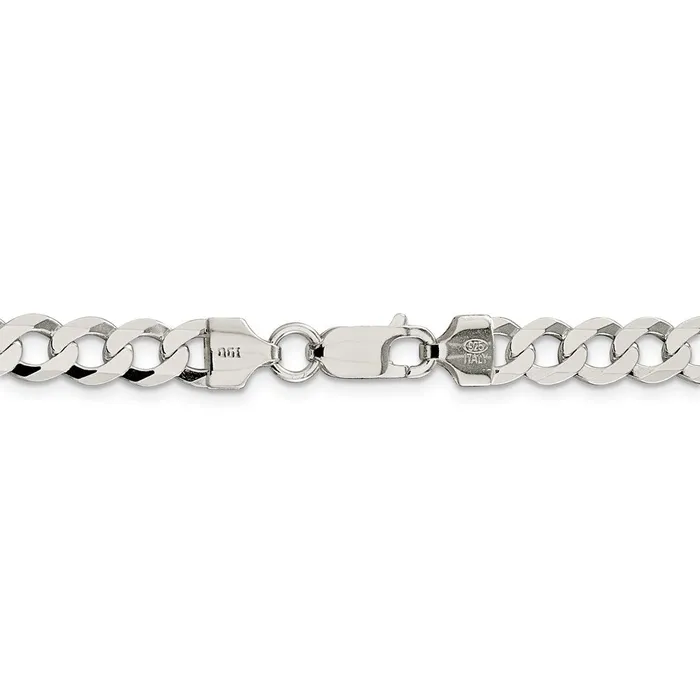 Rings WB Choice Jewelry Sterling Silver 68mm Flat Curb ChainWBCQLB18018