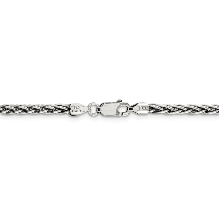 Rings WB Choice Jewelry Sterling Silver Antiqued 325mm Solid Square Spiga ChainWBCQH36918