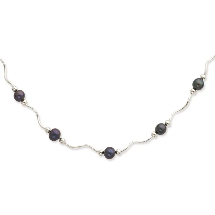 Sterling Silver Rhplated 67mm Black FW Cultured Pearl NecklaceWBCQH484918 WB Choice Jewelry Necklaces Sterling Silver Rhplated 67mm Black FW Cultured Pearl NecklaceWBCQH484918 WB Choice Jewelry Necklaces