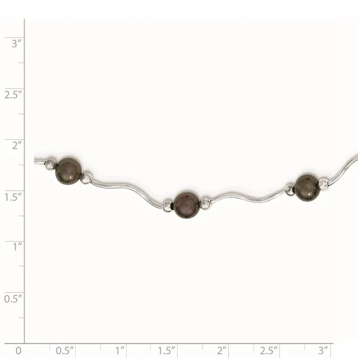 Sterling Silver Rhplated 67mm Black FW Cultured Pearl NecklaceWBCQH484918 WB Choice Jewelry Necklaces Sterling Silver Rhplated 67mm Black FW Cultured Pearl NecklaceWBCQH484918 WB Choice Jewelry Necklaces