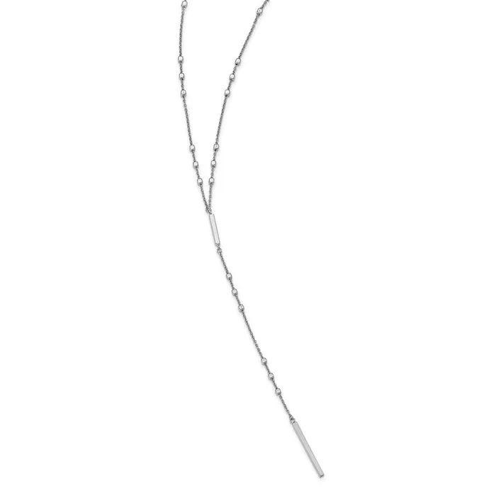 Sterling Silver Rhodplated BeadsVertical Bar w 1in ext YNecklaceWBCQG545322 WB Choice Jewelry Necklaces Sterling Silver Rhodplated BeadsVertical Bar w 1in ext YNecklaceWBCQG545322 WB Choice Jewelry Necklaces