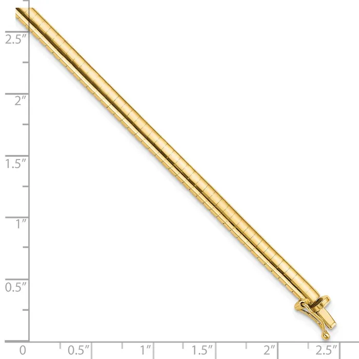 WB Choice Jewelry 14k 4mm Domed Omega BraceletWBCOD47 Bracelets