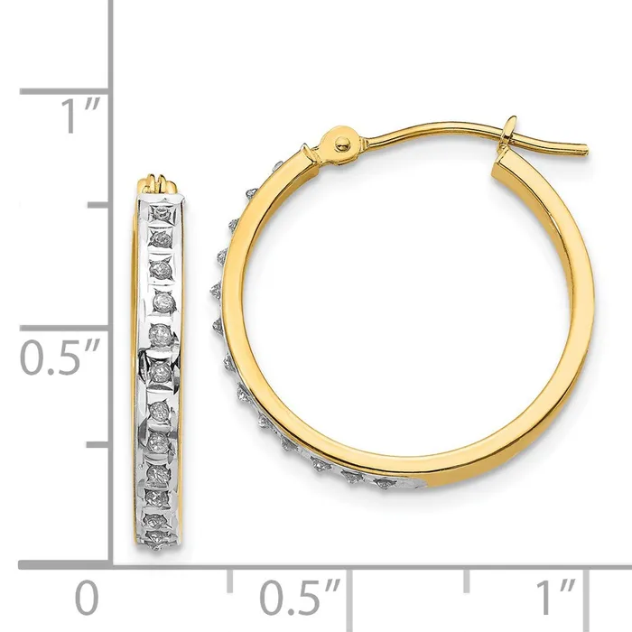 WB Choice Jewelry 14k Diamond Fascination Round Hinged Hoop EarringsWBCDF162 Earrings WB Choice Jewelry 14k Diamond Fascination Round Hinged Hoop EarringsWBCDF162 Earrings