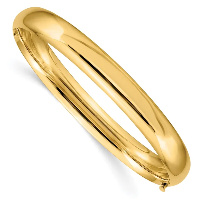 WB Choice Jewelry Bracelets 14k 516 High Polished Hinged Bangle BraceletWBCHP516