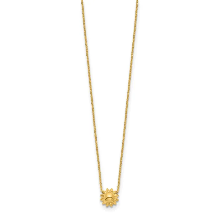 WB Choice Jewelry Necklaces 14k Polished Puffed Sun 165in NecklaceWBCSF2900165 WB Choice Jewelry Necklaces 14k Polished Puffed Sun 165in NecklaceWBCSF2900165