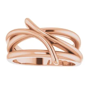 WB Choice Jewelry Rings 14K Rose Bypass Freeform Ring 51815103PSTWBC