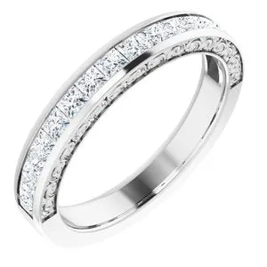 WB Choice Jewelry Rings 14K White 78 CTW Square Diamond Anniversary Band1227526000PSTWBC