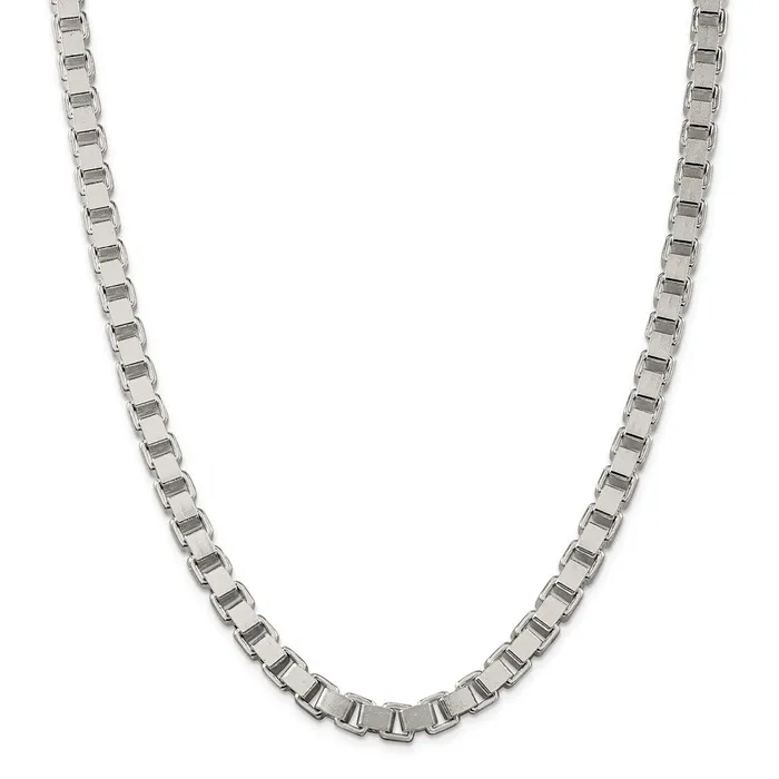 WB Choice Jewelry Rings Sterling Silver 7mm Box ChainWBCQBX12022
