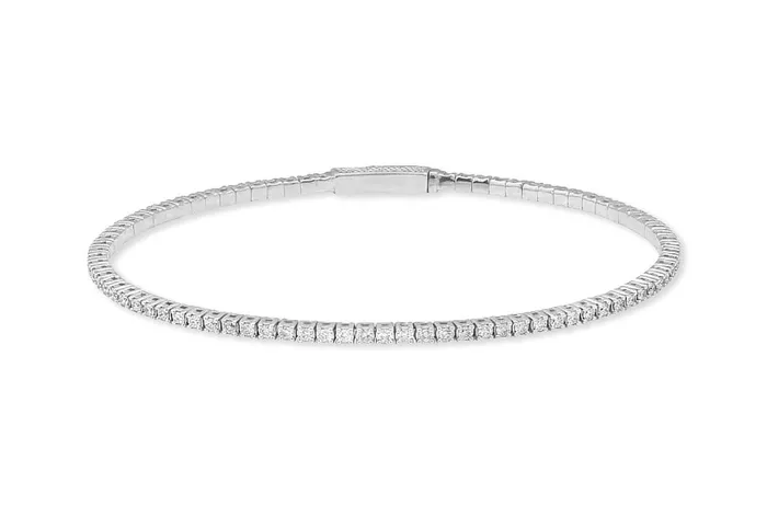 Albert Hern Bracelets Bracelet 14kt White Gold Diamonds Bangle Tennis