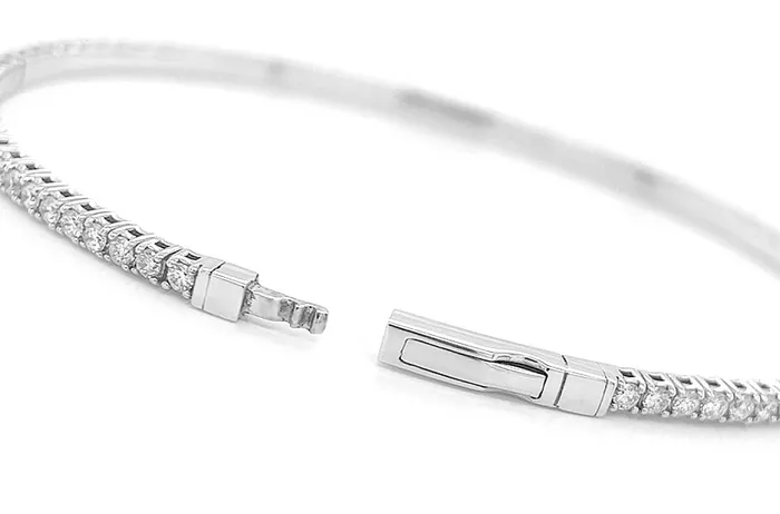 Albert Hern Bracelets Bracelet 14kt White Gold Diamonds Bangle Tennis Albert Hern Bracelets Bracelet 14kt White Gold Diamonds Bangle Tennis