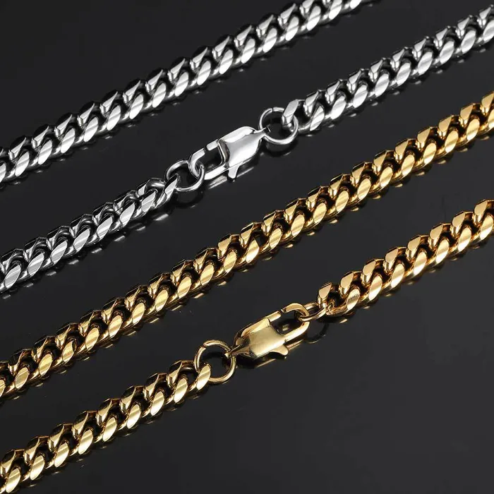 Bracelets IceZeusShop 7mm Stainless Steel Miami Cuban Link Chain Bracelets IceZeusShop 7mm Stainless Steel Miami Cuban Link Chain
