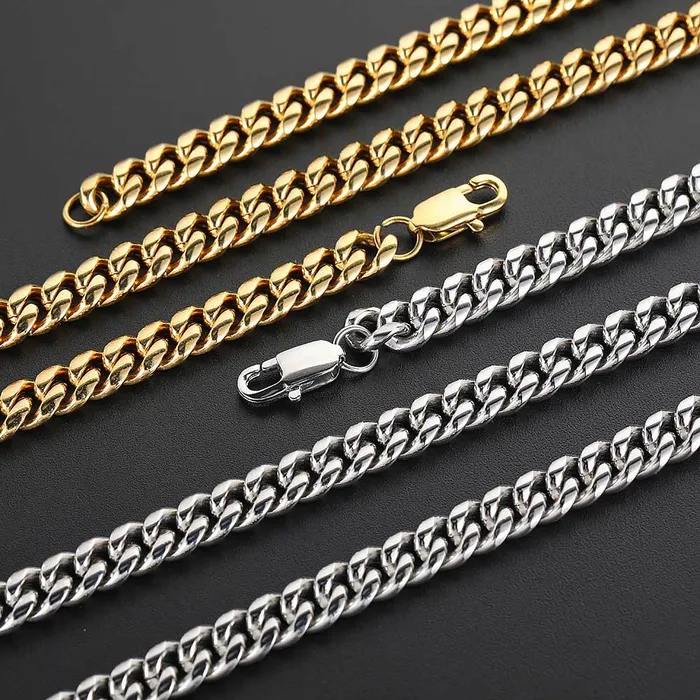 Bracelets IceZeusShop 7mm Stainless Steel Miami Cuban Link Chain Bracelets IceZeusShop 7mm Stainless Steel Miami Cuban Link Chain