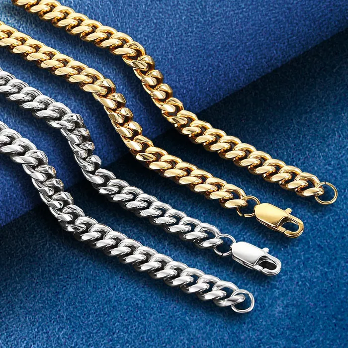 Bracelets IceZeusShop 7mm Stainless Steel Miami Cuban Link Chain Bracelets IceZeusShop 7mm Stainless Steel Miami Cuban Link Chain