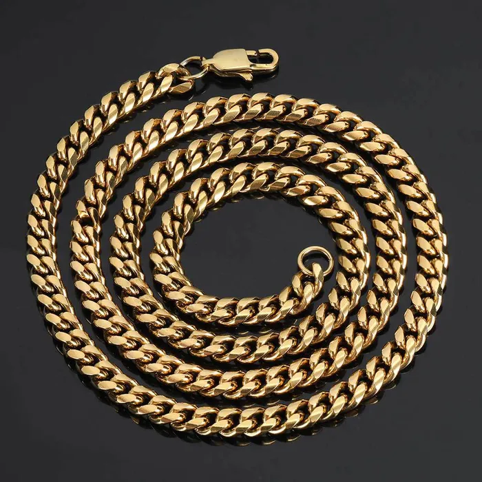 Bracelets IceZeusShop 7mm Stainless Steel Miami Cuban Link Chain Bracelets IceZeusShop 7mm Stainless Steel Miami Cuban Link Chain