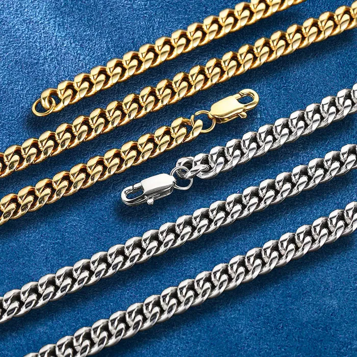 Bracelets IceZeusShop 7mm Stainless Steel Miami Cuban Link Chain Bracelets IceZeusShop 7mm Stainless Steel Miami Cuban Link Chain