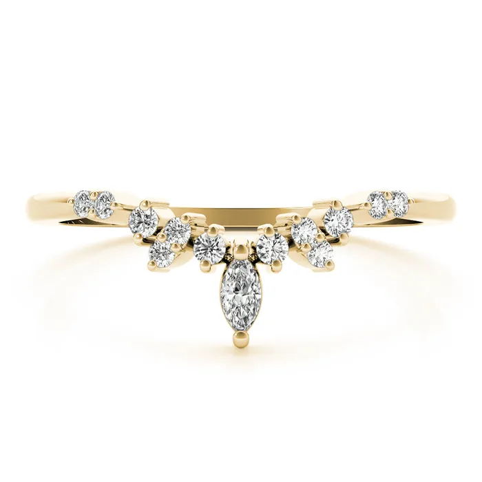 Chevron Diamond Wedding Band 14K Gold Albrecht Jewellery Rings