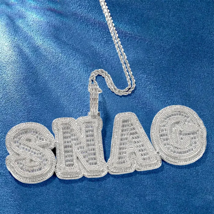 IceZeusShop Necklaces Custom Iced Out Chuncky Format Letter Personalized Name Pendant