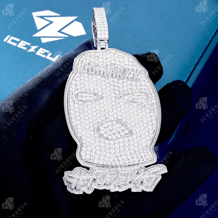 IceZeusShop Necklaces Custom Iced Out Face Pendant