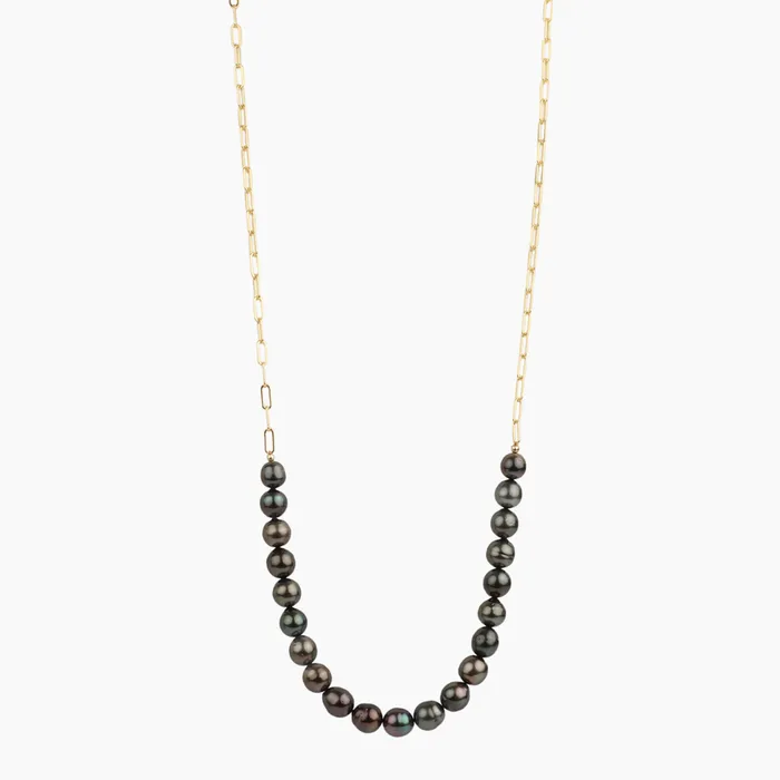 misha hawaii Long Ocean Tahitian Pearl Necklace Necklaces