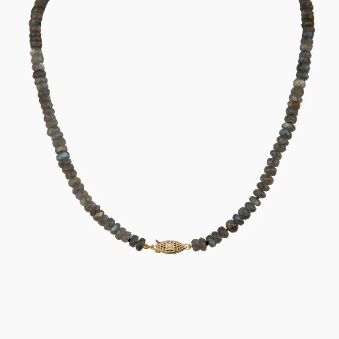 Necklaces misha hawaii Mana Nui Labradorite Pastel Tahitian Pearl Necklace Necklaces misha hawaii Mana Nui Labradorite Pastel Tahitian Pearl Necklace